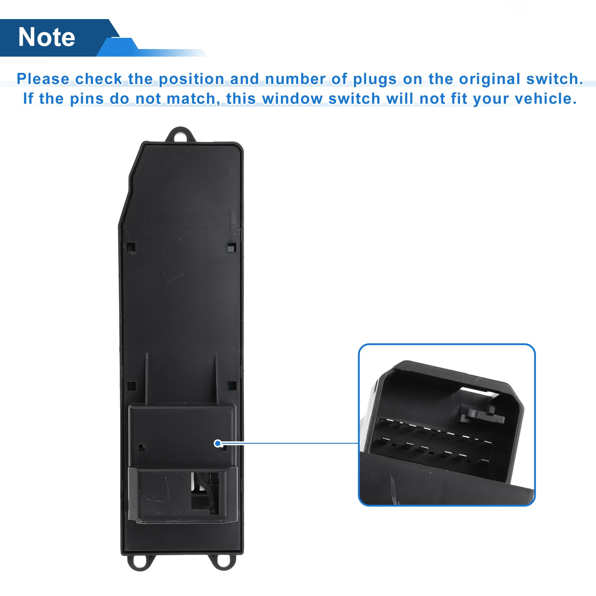 

UXCELL передний левый переключатель стеклоподъемника со стороны водителя для Toyota RAV4 2001-2005, переключатель управления окном No 8482042090/8482012480, черный