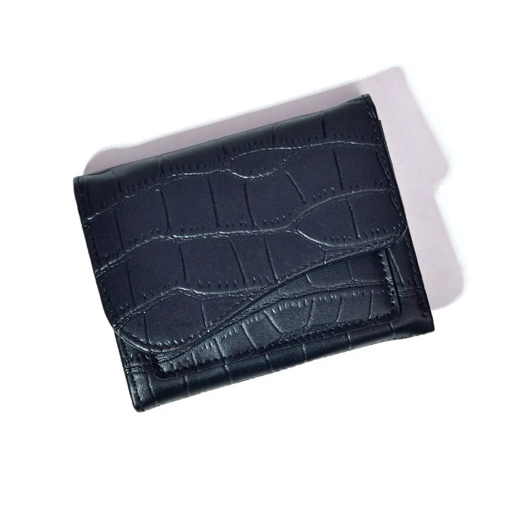 

Fashion Mini Female Purse PU Leather Lightweight Card Bag Solid Color Coin Purse Women