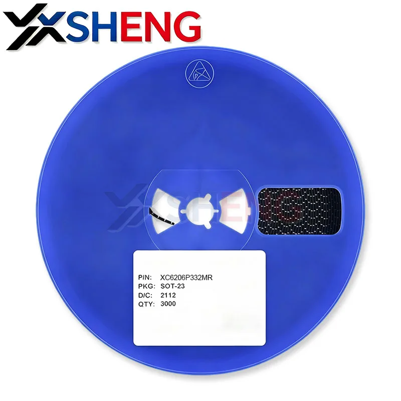100~3000PCS XC6206P332MR 662K SOT-23 XC6206 3.3V/0.5A Positive Fixed LDO Voltage Regulator