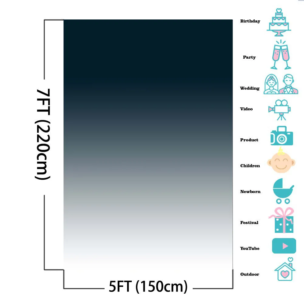 MOCSICKA 그라디언트 솔리드 컬러 배경 사진 패션 텍스처 키즈 신생아 전문 배경 Photoshoot 소품