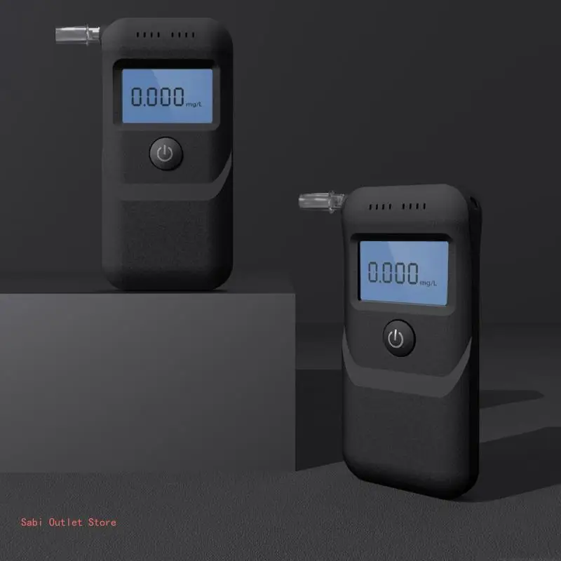 Portable Breathalyzer High Precisions Tester with Voice Prompt & Reusable Mouthpieces for Drivers