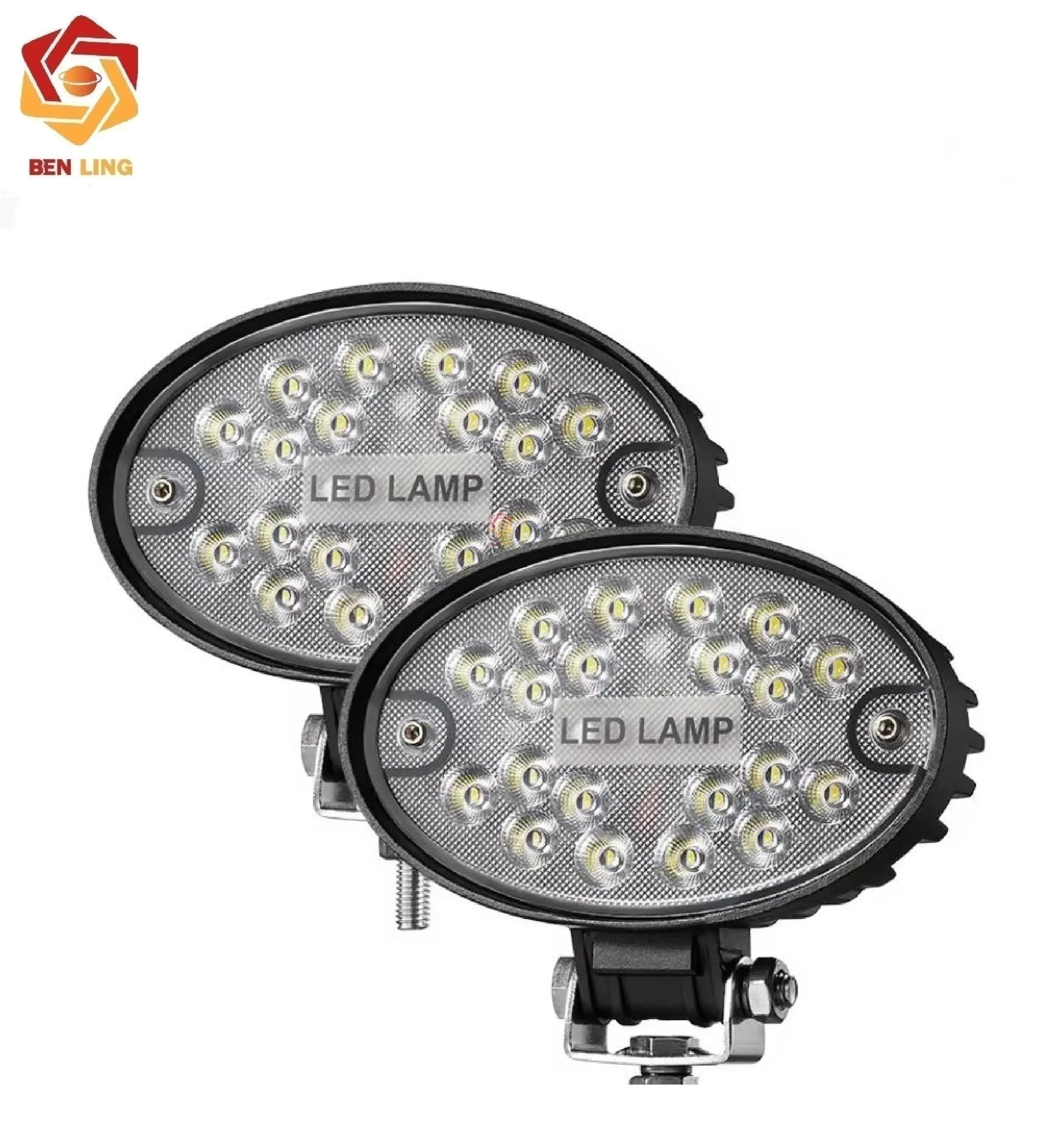 Excavator Accessories 6-inch Oval with Vent LED Light ECE R10 LED Light 110cm Headlight Work Light 12V 24V