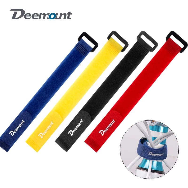 5PCS Deemount Bicycle Nylon Hook/Loop Tape Brake Cable Strap Thread Tie Pump Bottle Band Fastener Cycling Flashlight Bandage