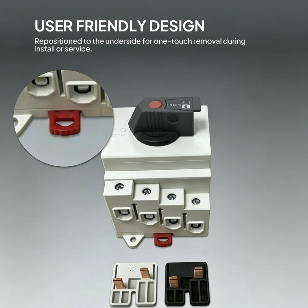 Lockable Handle DC Disconnector Disconnector DC1200V 32A 10pieces