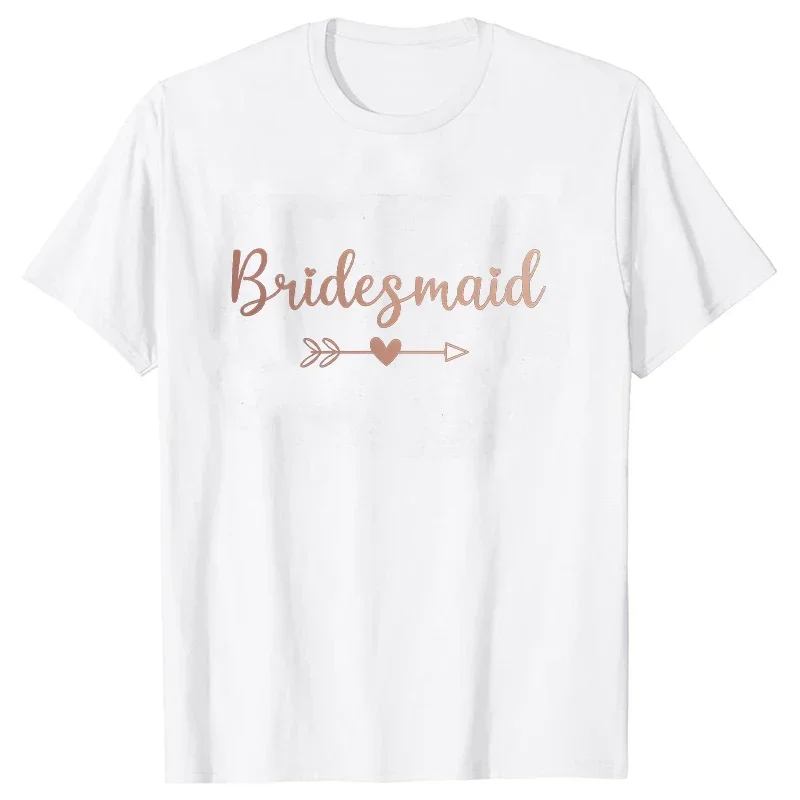 Women Bridesmaid Team Bride Squad T-shirt Maid of Honour Tshirt Girls Bachelorette Hen Party EVJF Tops Bridal Wedding Party Tees