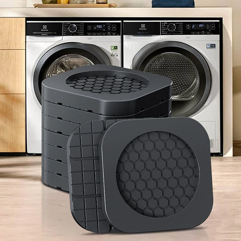 4/8PCS Anti-Vibration Rubber Mat Feet Pad Universal Anti-Slip Silent Damper Stand for Refrigerator Furniture Foot Pad