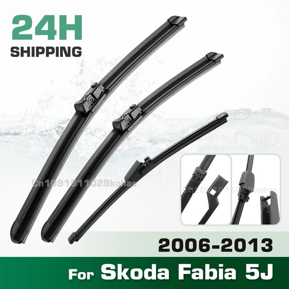 

GREATROAD Wiper LHD&RHD Front & Rear Wiper Blades Set For Skoda Fabia 5J Hatchback 2006 - 2013 Windshield Windscreen Window