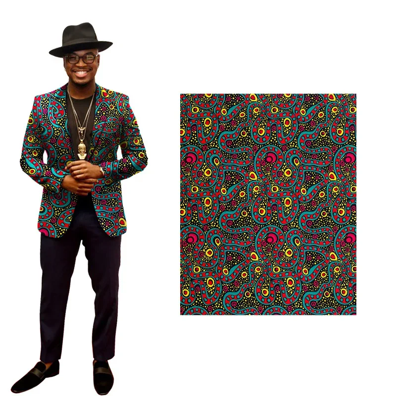 African Prints Cotton Real Wax Nigeria DIY Textile Ankara Wax Fabrics Sewing Cloth Block Prints Batik Dutch High Quality