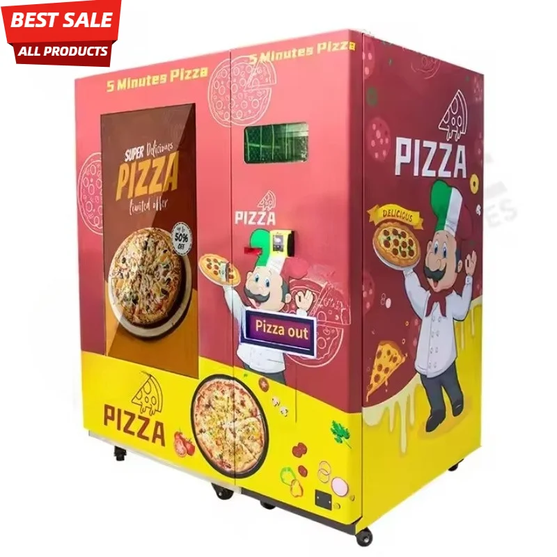 Customizable Multi Language Shopping High-capacity Pizza  Vending Machine For Pizza  Multiple Flavors