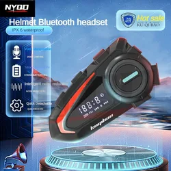 Kuqibao helm bluetooth kopfhörer motorrad bluetooth mit bildschirm kopfhörer voller helm bereich 40h drahtlose wasserdichte kopfhörer