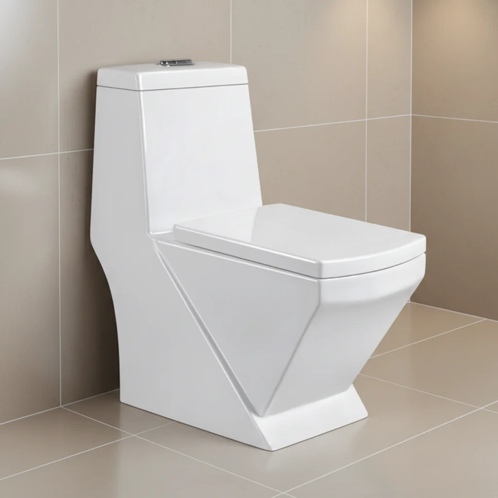 Modern Chinese One-Piece Ceramic Water Closet For Hotels Dual-Flush S-Trap Toilet Set For Chinese Girl