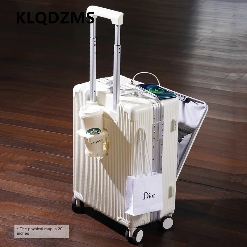 KLQDZMS Rolling Suitcase 24 Inch ABS+PC Aluminum Frame Trolley Case 20