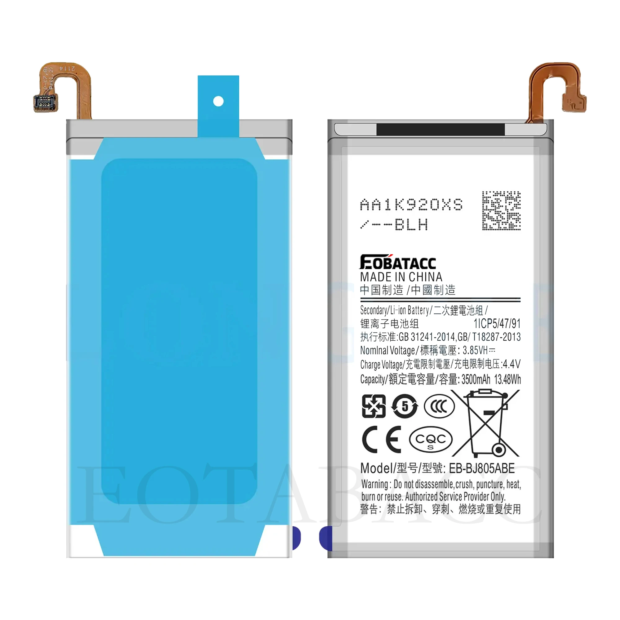 2025 YEARS EOBATACC 100% New For Samsung Galaxy J8 J810 Battery Cellphone EB-BJ805ABE 3500 mAh Bateria + Free Tools