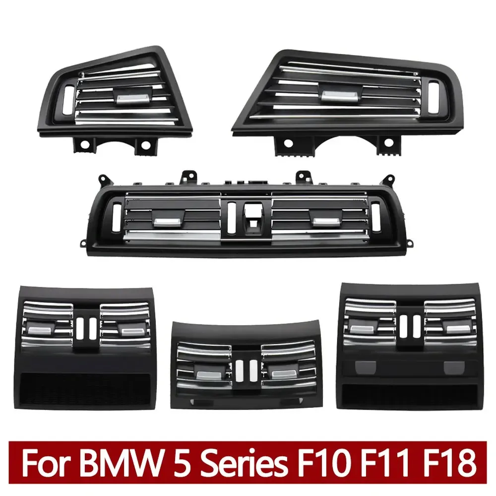 LHD Front Left Right Rear AC Conditioner Chromed Air Vent Grille Cover For BMW 5 Series F10 F11 F18 520i 523i 525i 528i 535i