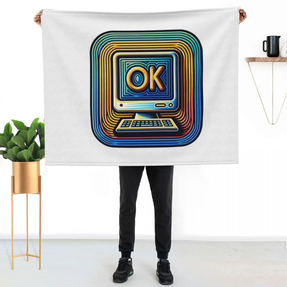 Ok Computer Throw Blanket for sofa Decorative Throw Shaggy warm winter Summer Beddings Plaid Blankets
