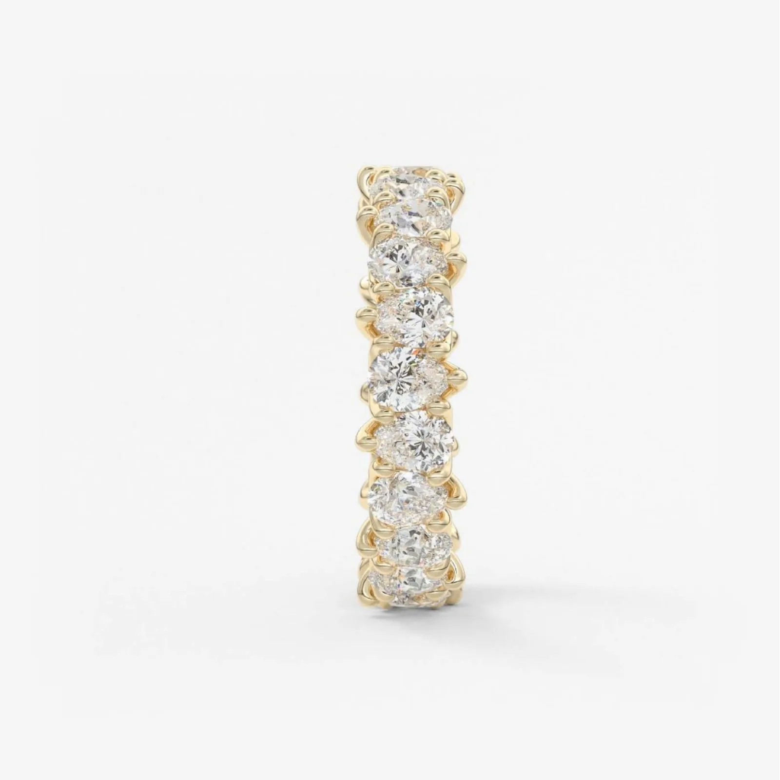 MUSHAN Luxury 30 Minutes Full Inlay Wearing Row Cross-border ins Popular S925 Sterling Silver Water Drop Moissanite Ring Women