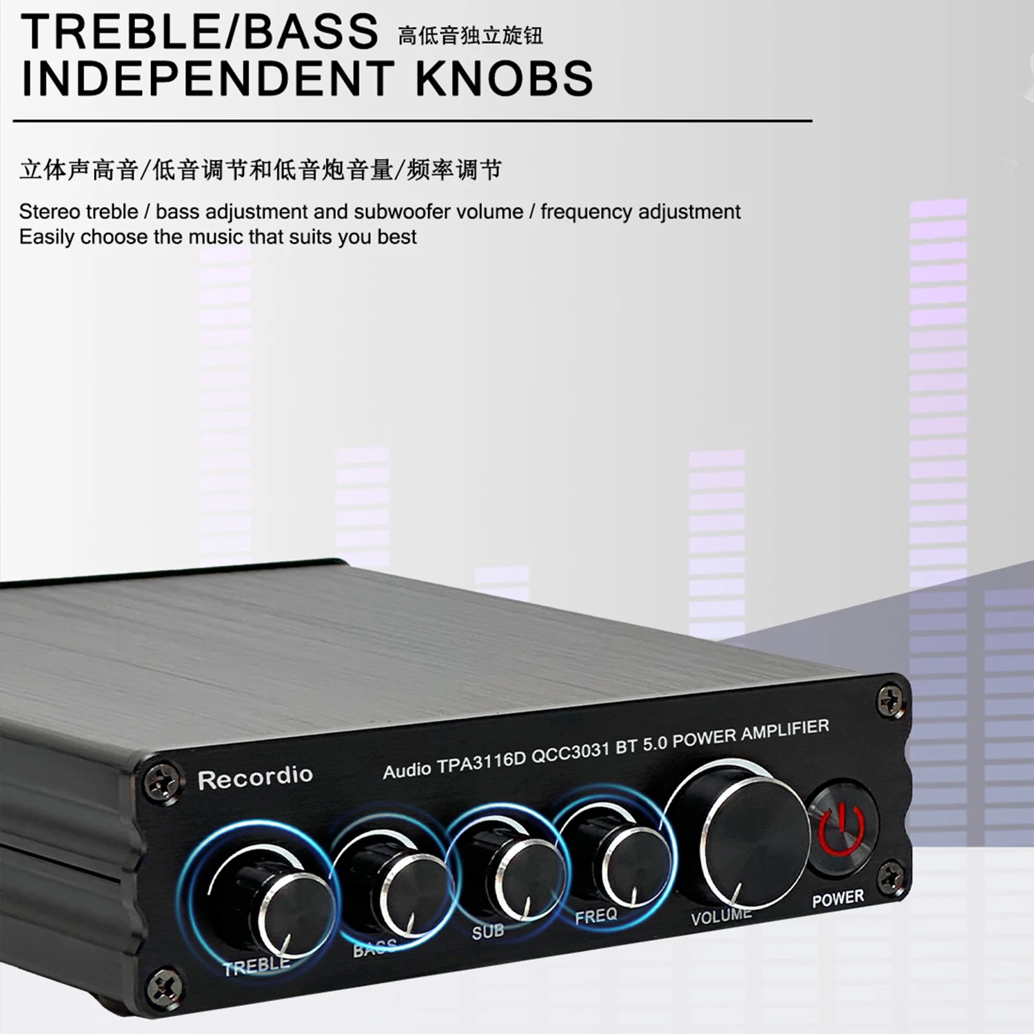 2025GAP-3116T Mini High Power Amplifier TPA3116 Dual Core HiFi Amplifier Home Audio Amplifier