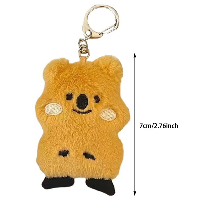 New Cute Plush Koala Keychain Toy Stuffed Animal Koala Doll Toys Imitation Rabbit Fur Fluffy Backpack Bag Pendant Girl Gifts