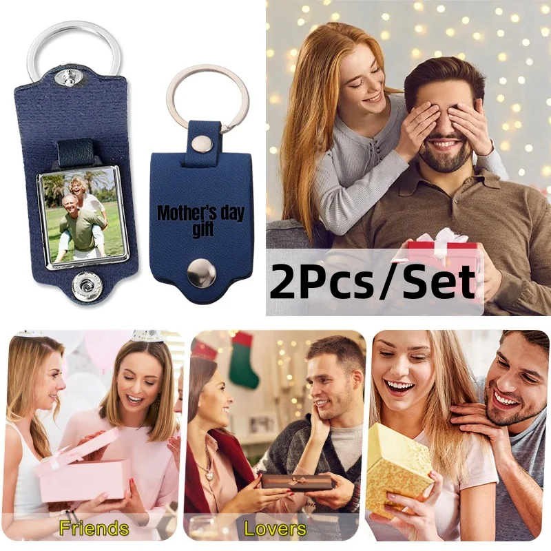 Schlüsselanhänger mit Fotoeinsatz und Lederschutz, leerer Bilderrahmen, Schlüsselanhänger für Bastelarbeiten, DIY-Geschenke, Krankenschwestern, Lehrer, Wertschätzungsgeschenk – Detail 5