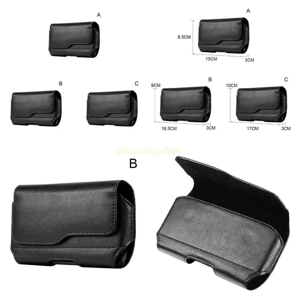 

X90D Horizontal Leather Belt for Case Holster Sleeve Phone Holder for Men Trave