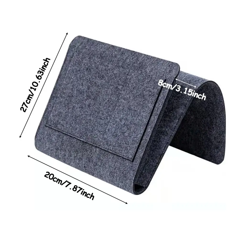 Felt Bedside Storage Bag Bedside Hanging Bags Sofa TV Remote Control Storage Organizer Bed Holder Pockets