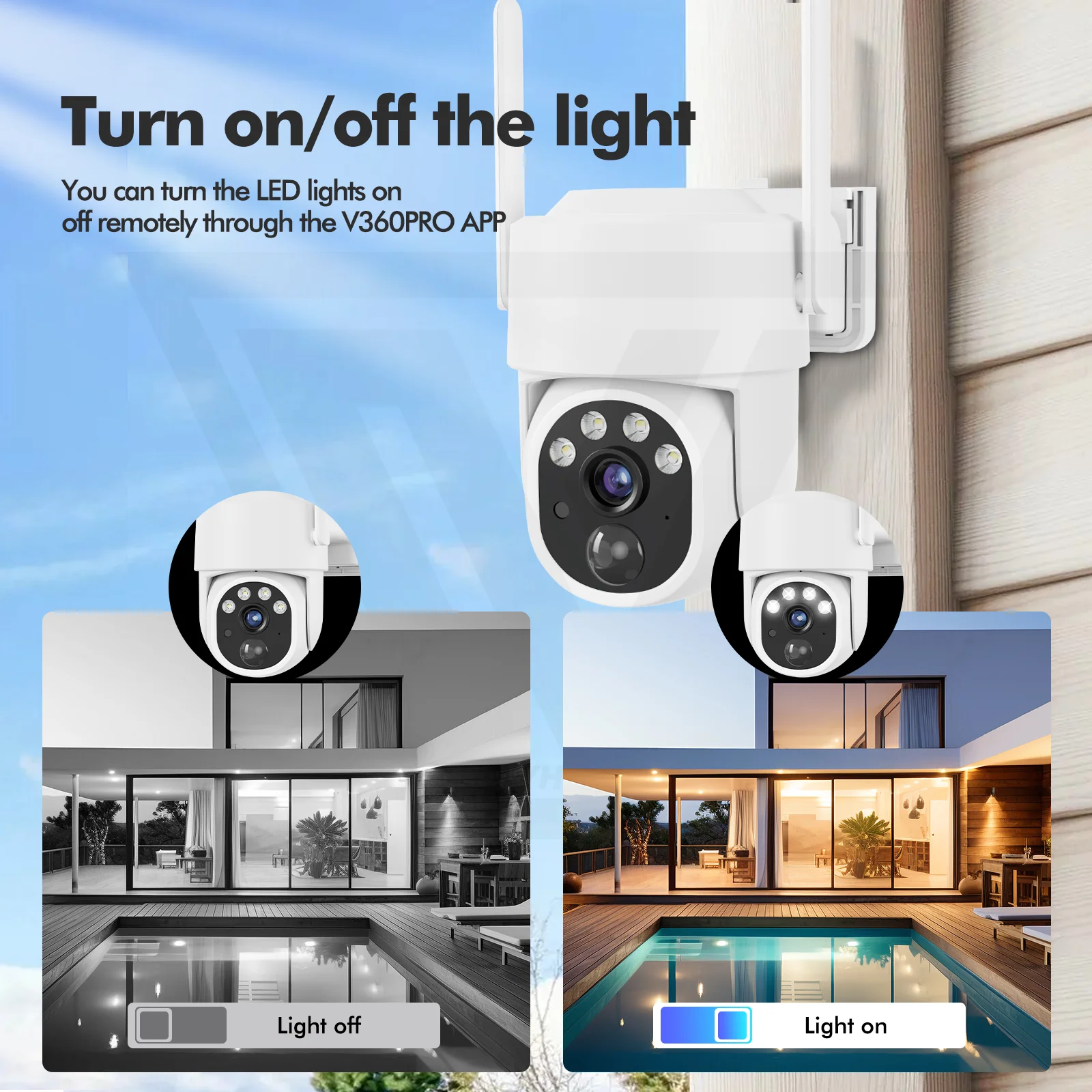 5MP IP Solar Power WiFi Camera PTZ Outdoor IP66 Waterproof 8000mAh Built-in Battery Surveillance Cam PIR Human Detection 5X Zoo