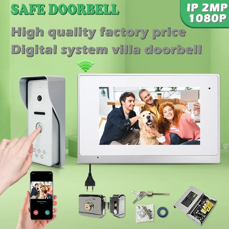 

Beautidul Design Video Doorphone Set For Villa Light Compensation With Night Vision Tuya Smart Wifi Switch Door Phone Doorbell