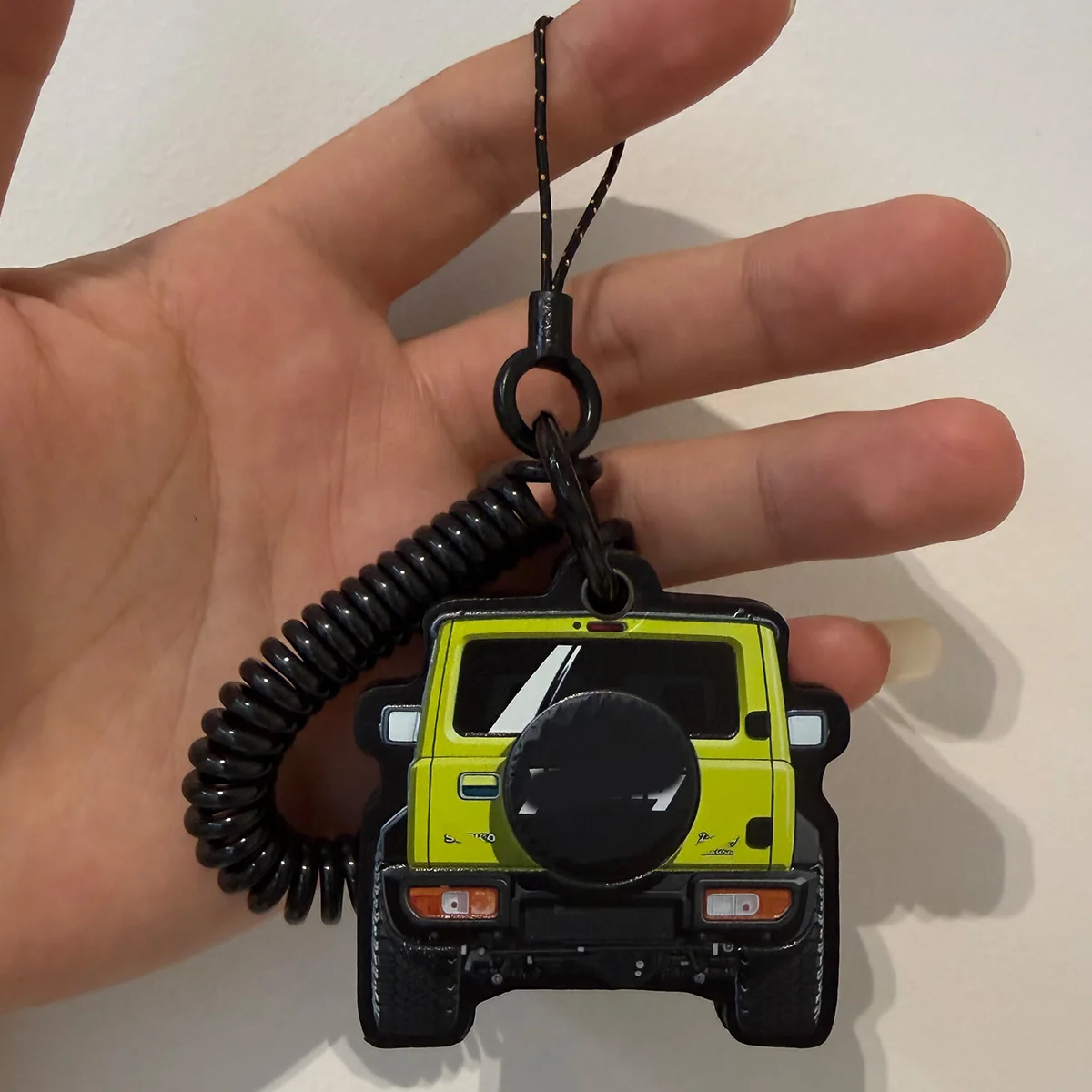 Car Aroma Pendant Compatible with Suzuki Jimny Rearview Mirror Ornament Bag Charm Car Keychain Vegetable-Tanned Leather