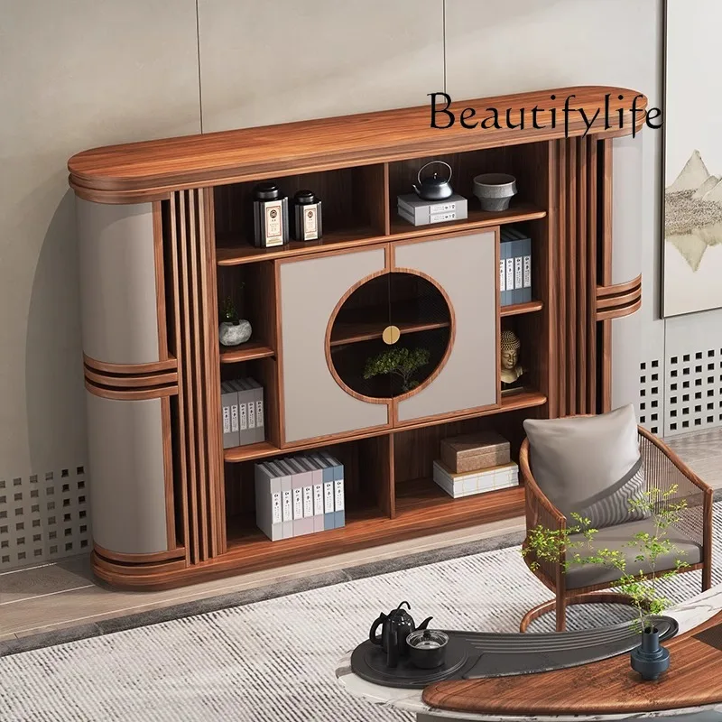 New Chinese-style North American  Solid Wood Bogu Frame Duobao Pavilion Display Tea Office Storage Cabinet Adornos Para Casa