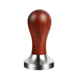 BioloMix Espresso Press Hammer 51mm Solid Wood with whole 304 Stainless Steel Base