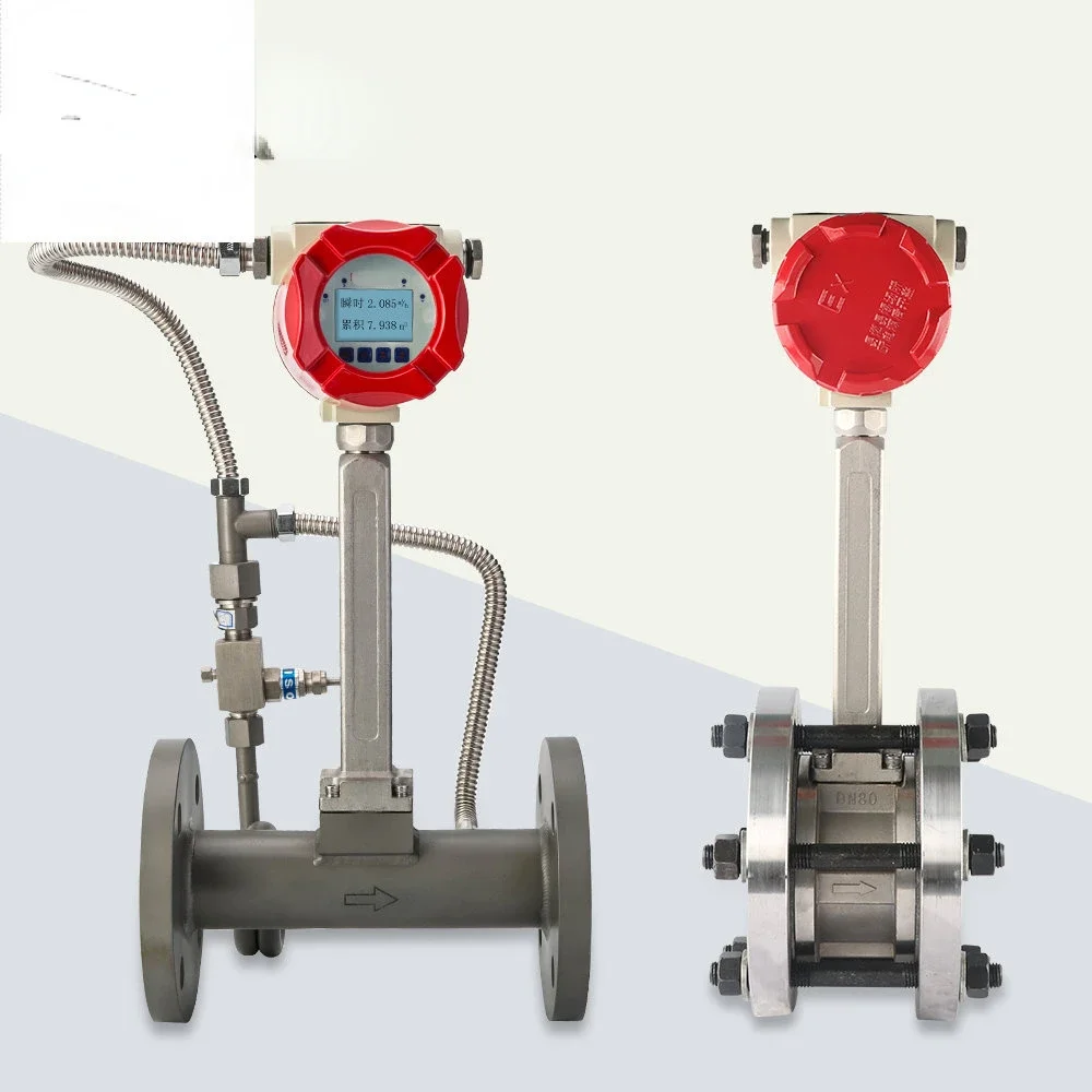 swirl wafer vortex flow meter Oil whirlpool vortex flowmeter process control saturation steam vortex flow meter