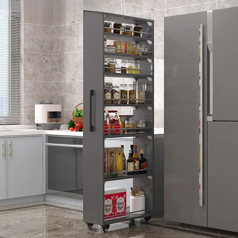 Kitchen, Refrigerator, Crevices, Storage Cabinets, Narrow Sideboards