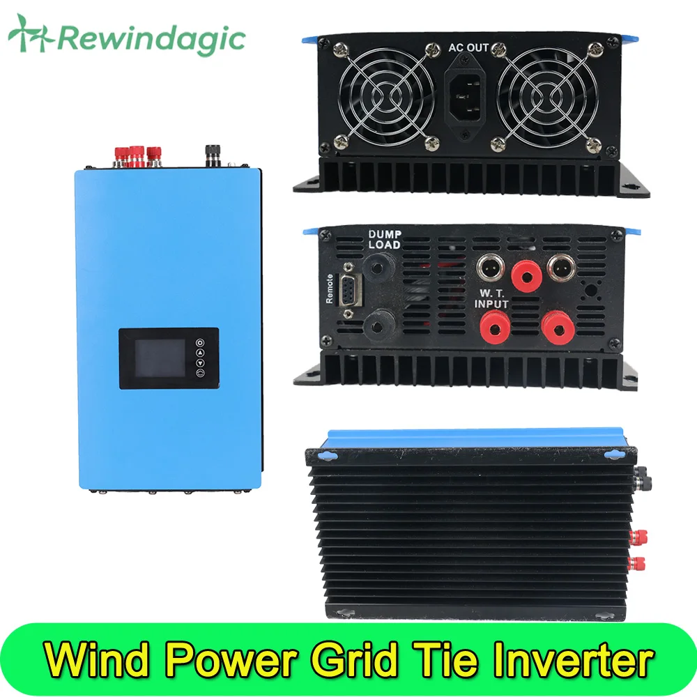 2000W Solar Power Grid Tie Inverter with Limiter DC 22V-66V or 45V-96V AC110V /220VAuto Sensing LCD Display Second Generation