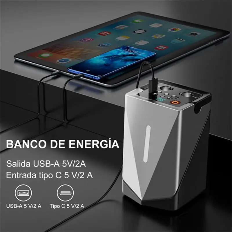 AEA7-Car Emergency Starting Power Supply Car Jump Box 12000Ah Supercharger With Fast And LED Screen