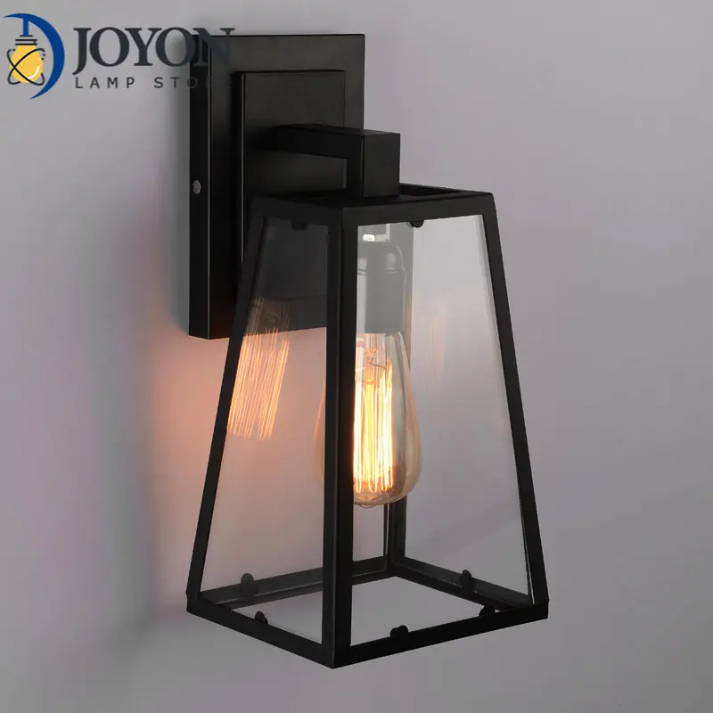 

Vintage Outdoor Wall Lamps Led Ip44 Glass Sconce Night Lighting Porch Lamp Villa Hotel Garden Wall Lightings E27 Waterproof