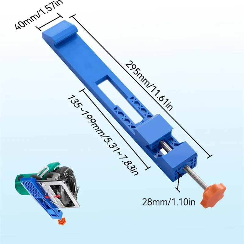 2pcs Wood Cutting Guide Saw Guide for Circular Saw Milling Positioning Clamp ABS Quick Fix Jig Quick Positioning Back Board Clip