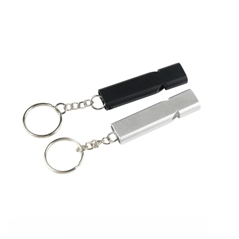 Aluminum Alloy survival whistle, dual tube, outdoor emergency whistle, equipped with EDC tools