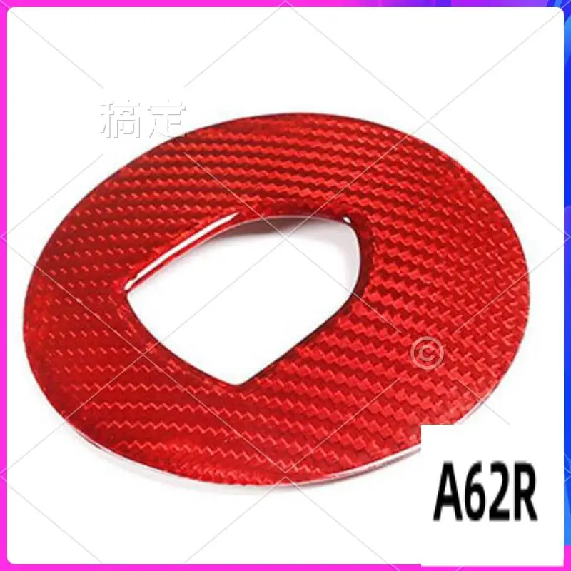 

R2-Red Carbon Fiber Steering Wheel Cover Trim For Porsche 911 Panamera Cayenne Boxster 718 2019-2023 Logo Circle Sticker Parts