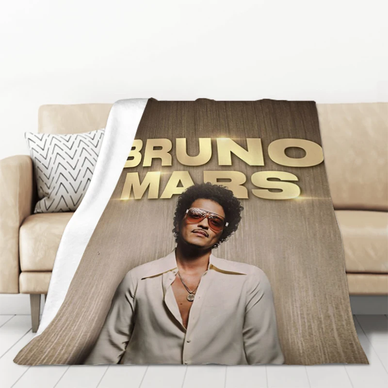 Singer Bruno Mars Knitted Blanket Fluffy King Lid Sofa Quilt Custom Cobija Catnap Microfiber Bedding Summer Blankets & Throws