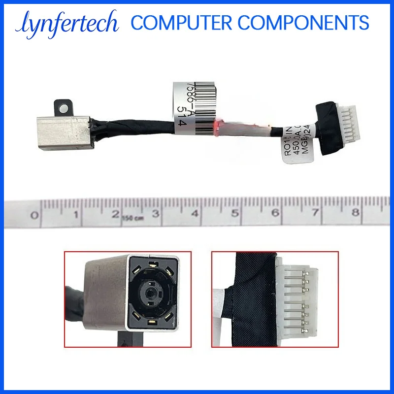 DC Power Jack Socket for Dell Inspiron 15 7586 7590 P76F 17 7786 7791 7390 P36E 0ND3N8 450.0EZ0A.00 Laptop Charging Port
