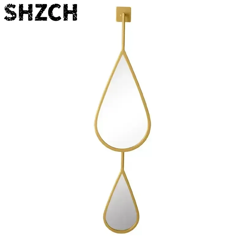 New Water Drop shaped Decorative Mirror Home Living Room Set Wall Hanging Decorative Mirror Luxury Combination Decorative Mirror