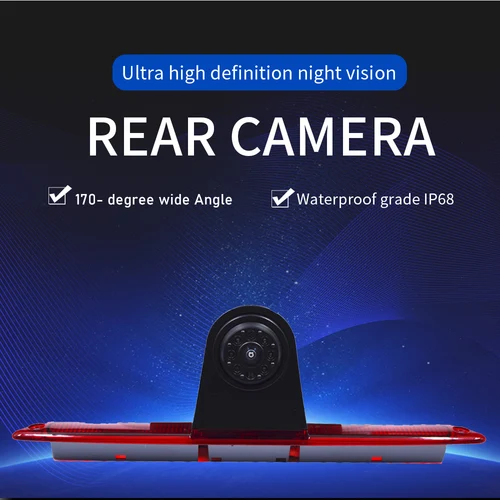 Cámara de visión trasera de coche CCD HD de 170 grados, luz de freno, marcha atrás de estacionamiento para Mercedes benz Sprinter VW Crafter con visión nocturna IR