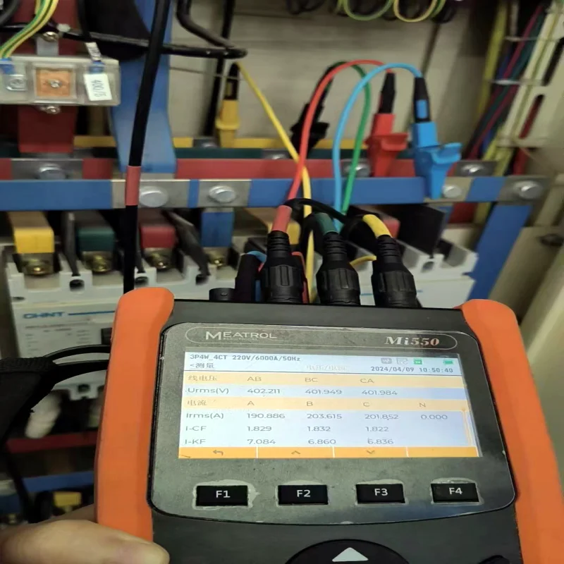 

Meatrol Handheld Three-Phase Harmonic Analyzer with Rogowski Coil-Power Quality Logger Modbus-TCP Multifunction Power Meter