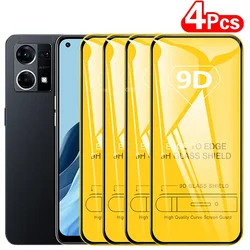 4PCS Anti-burst Protective Glass for OPPO Reno 7 8 6 5 9 Pro Plus 5G 7 Z 8 Lite Screen Protector for OPPO Find X5 X3 Lite