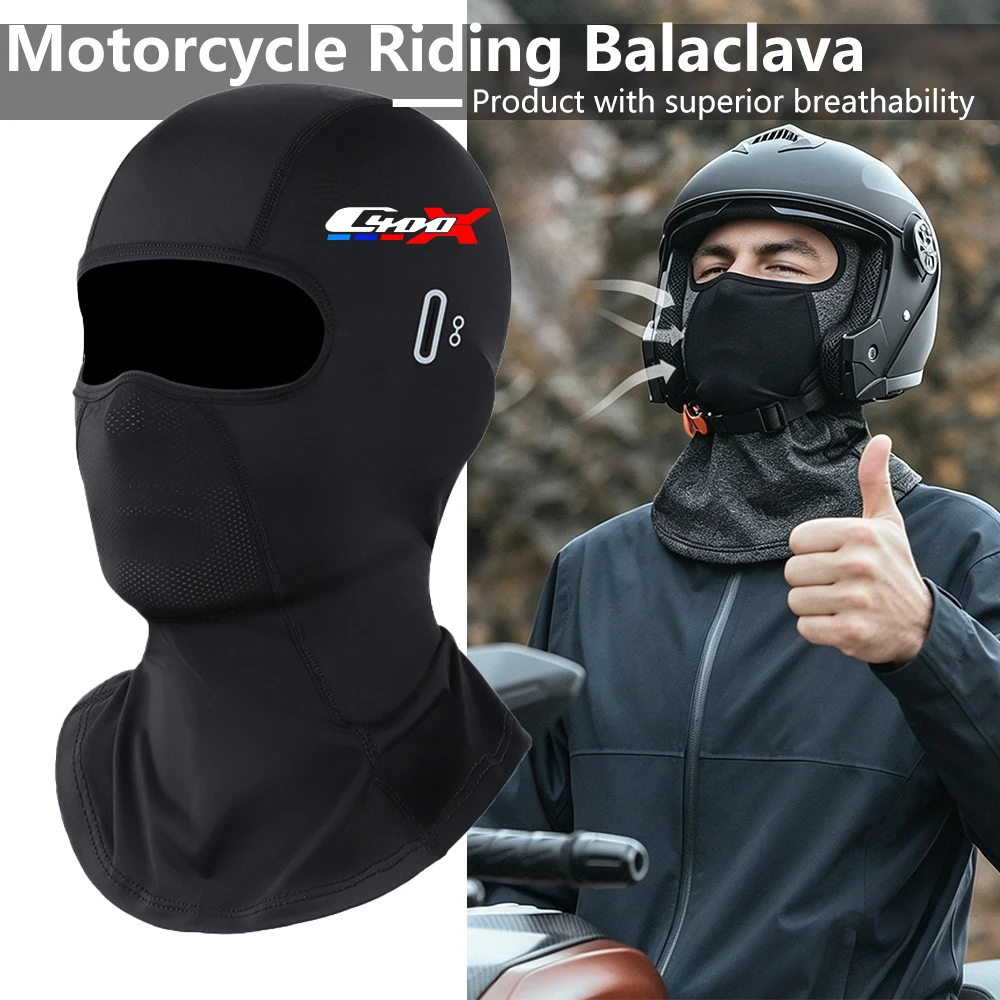For BMW C400X / C 400 X (2019-2026) – Summer Cooling Motorcycle Balaclava, Breathable Full Face Mask with Sun UV Protection