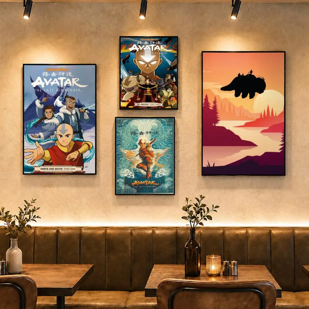 Epic Cartoon A-Avatar: The Last AirbenderS Poster Vintage Retro Anime Poster Stickers Peel and Stick Wall Art Home Decor
