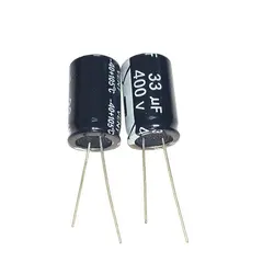 5pcs 400V 33 미크로포맷 400 볼트 33MFD 알루미늄 전해 커패시터 13*20mm 방사형 33mf400v 33uf400v 400v33mf 400v33uf