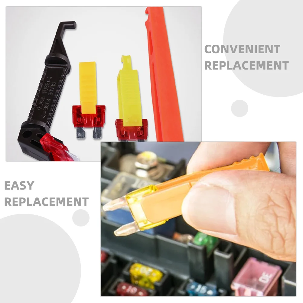 4 قطعة السيارات فيوز مجتذب متوسطة صغيرة الحجم سيارة فيوز أداة إزالة الصواميل التتابع كماشة اكسسوارات إصلاح السيارات الكهربائية #3