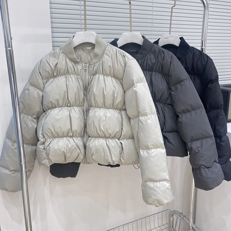 

2024 New Short Cotton Padded Snow Coat Y2K Style Parkas Women Winter Warm Puffer Jacket Thicken Quilted Coat Female Outwear