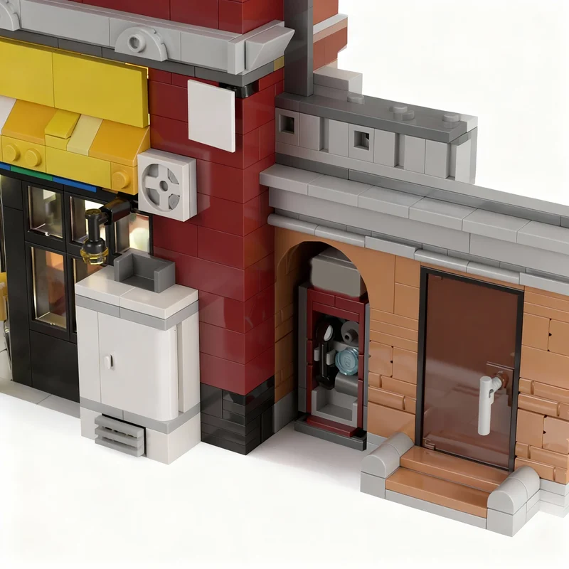 2745 Teile MOC Modulare Straßenlandschaft Deli-Laden Club Modell Bausteine Spielzeug Architektur Kreative Weihnachtsgeschenke Bildungs-Bausteine